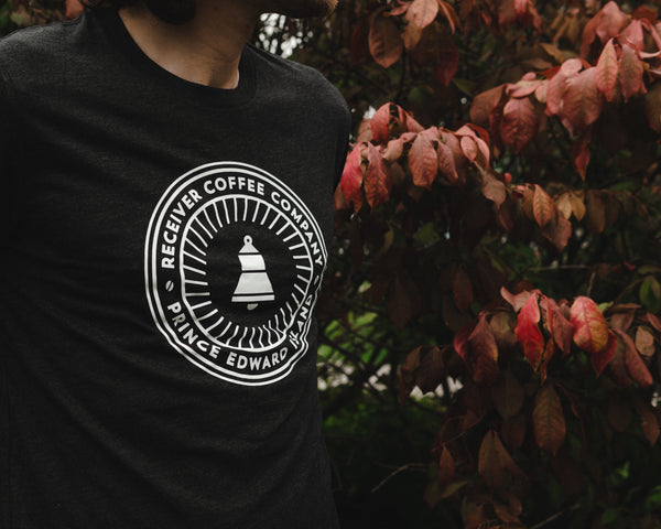 Receiver Coffee Logo Charcoal Grey T-Shirt