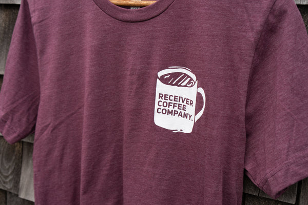 Receiver Coffee Co. Mug Club Burgundy T- Shirt