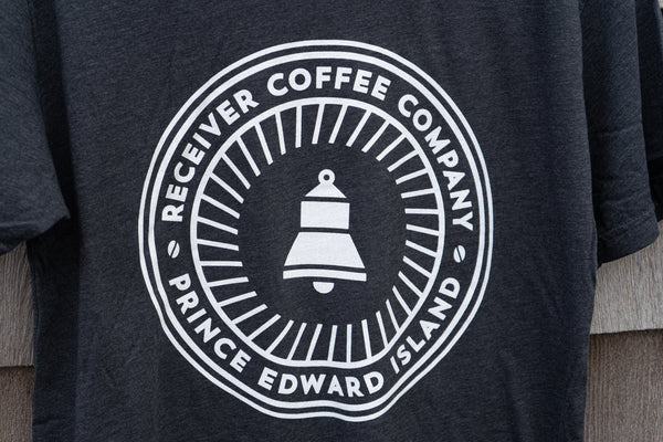 Receiver Coffee Logo Charcoal Grey T-Shirt