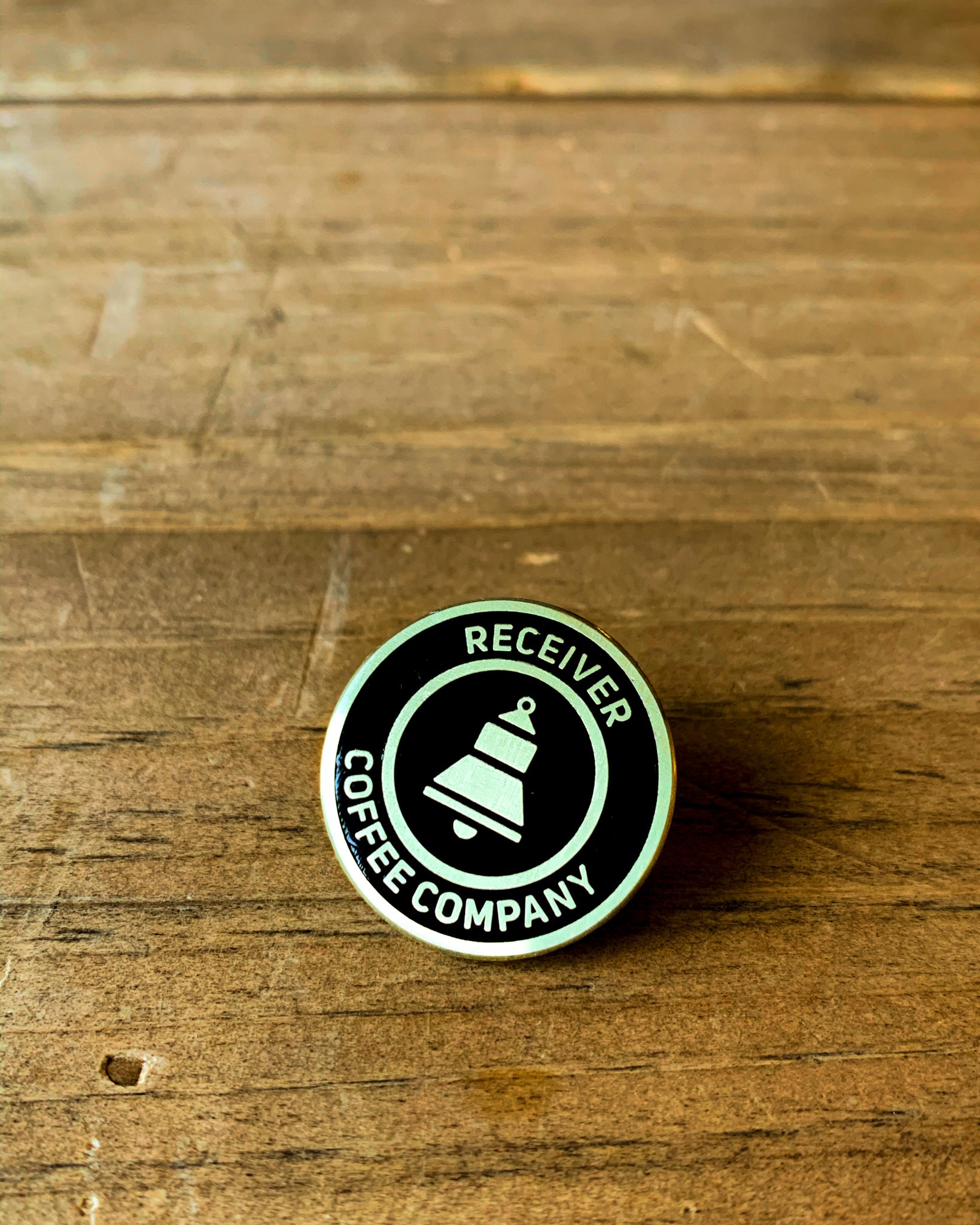 Receiver Bell Enamel Pin 1"